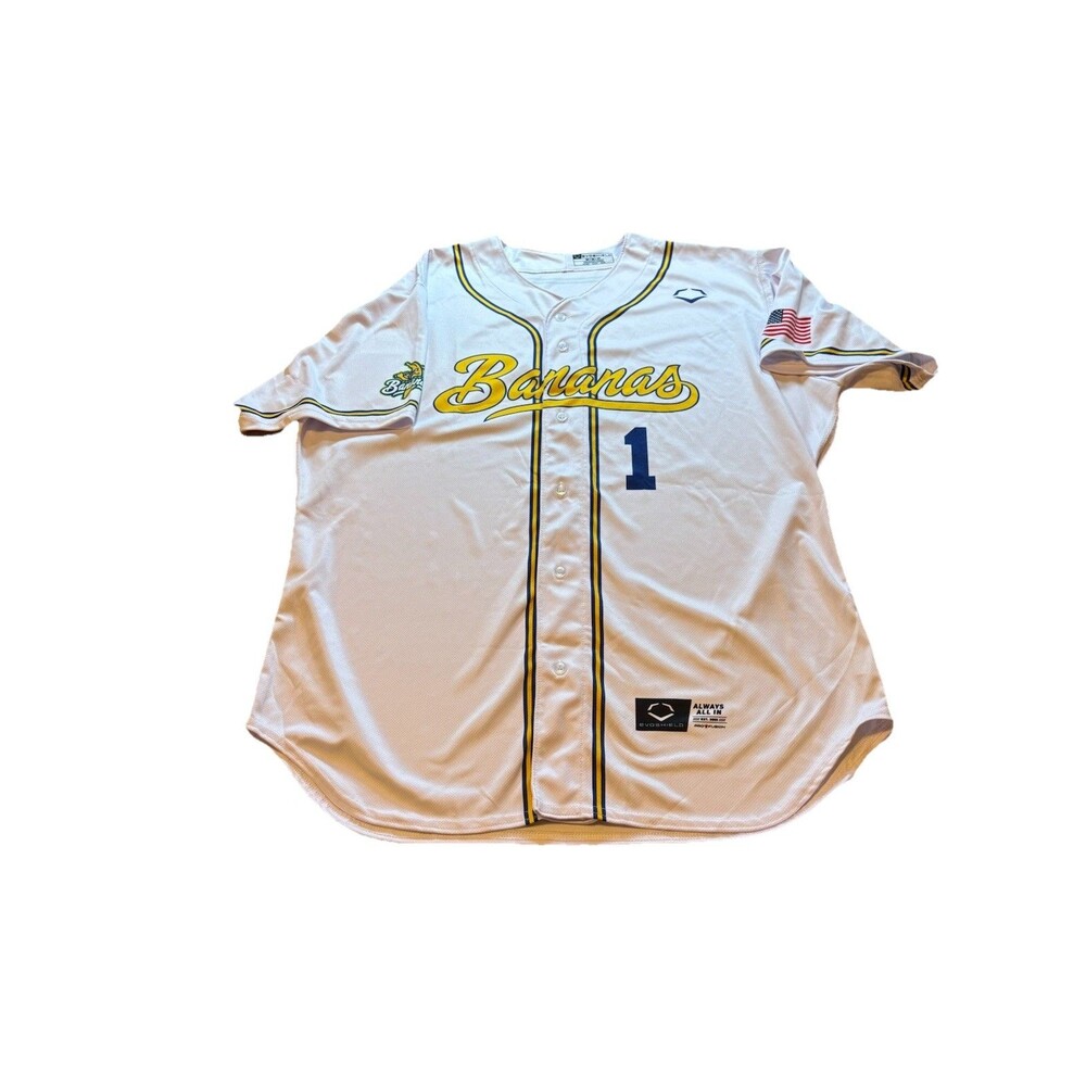 Evoshield Savannah Bananas Jersey Mens White #1 Size 3XL